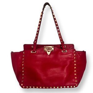 Valentino Garavani Grainy Calfskin Small Rockstud Bag